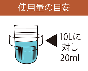 10Lに対して本商品20ml